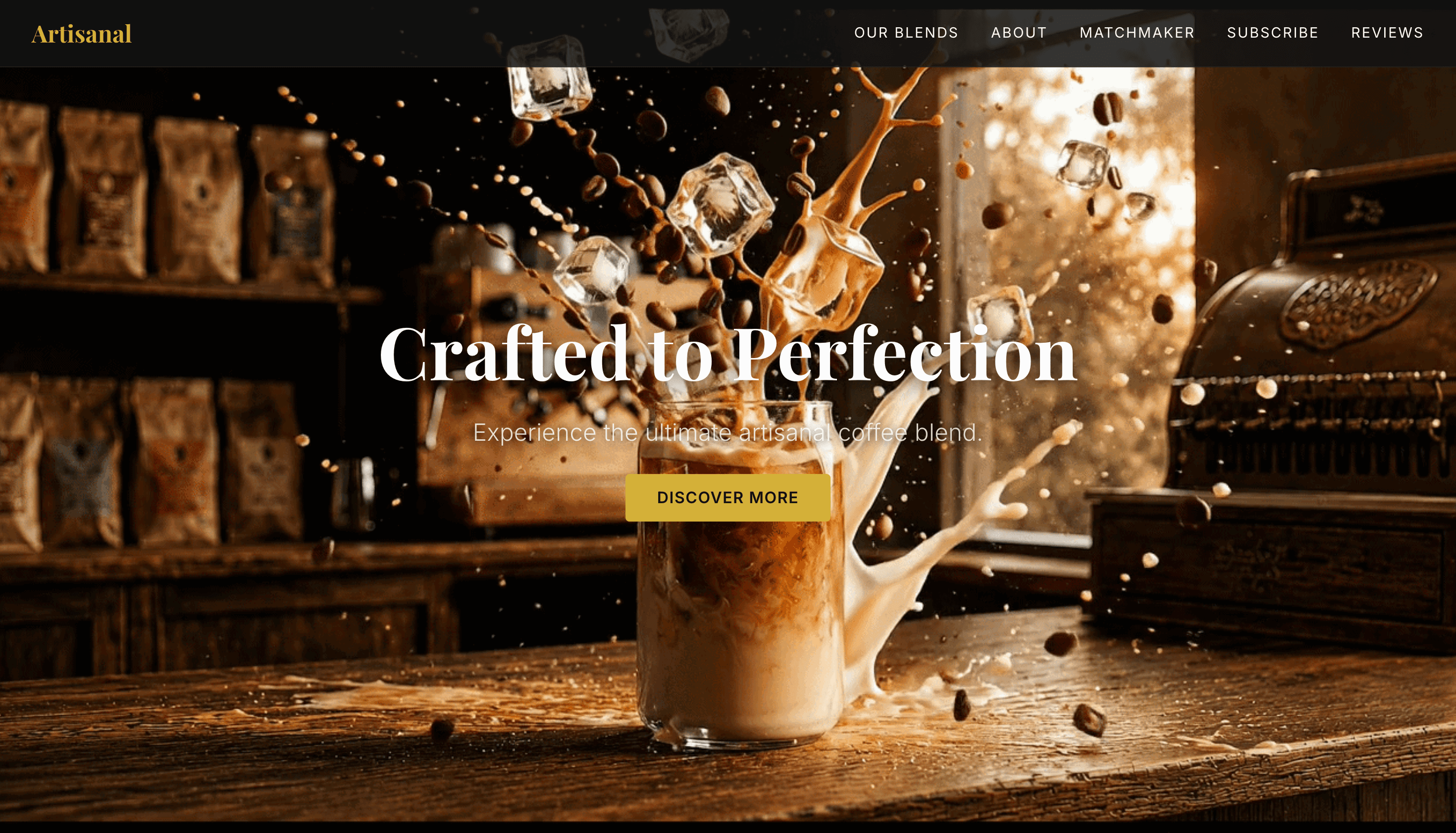 Coffee landing demo Screenshot